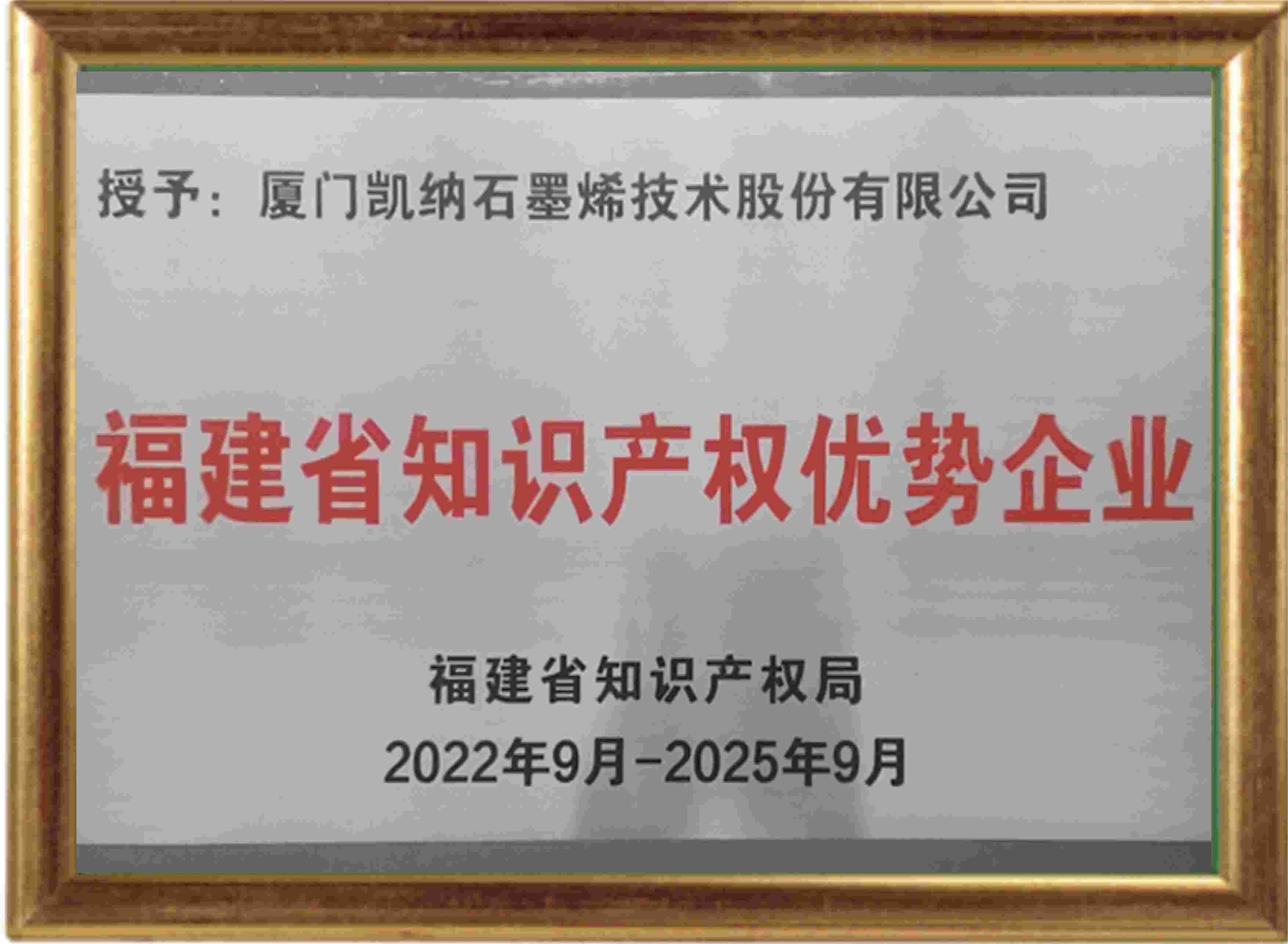 福建省知識產(chǎn)權優(yōu)勢企業(yè)